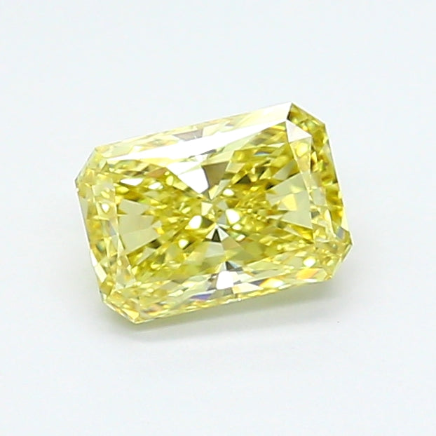 1.61 carat fancy intense yellow radiant lab grown diamond VS1 clarity