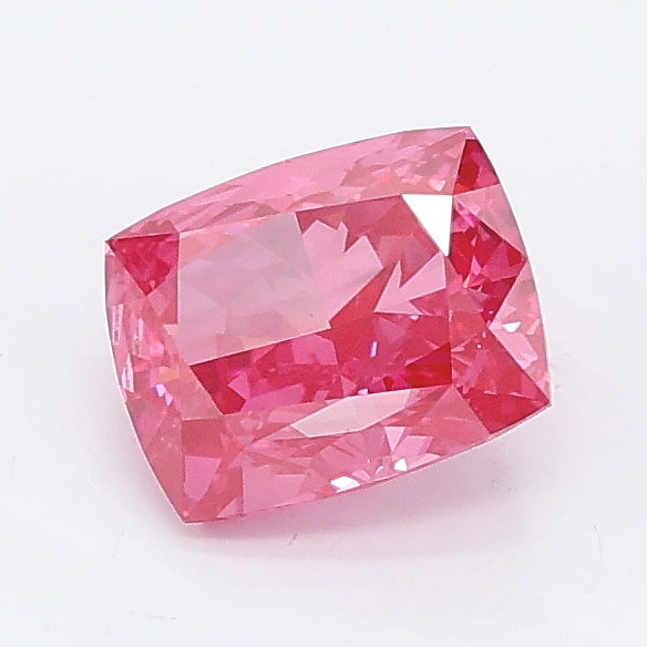 1.06 carat fancy vivid pink cushion lab grown diamond VS2 clarity