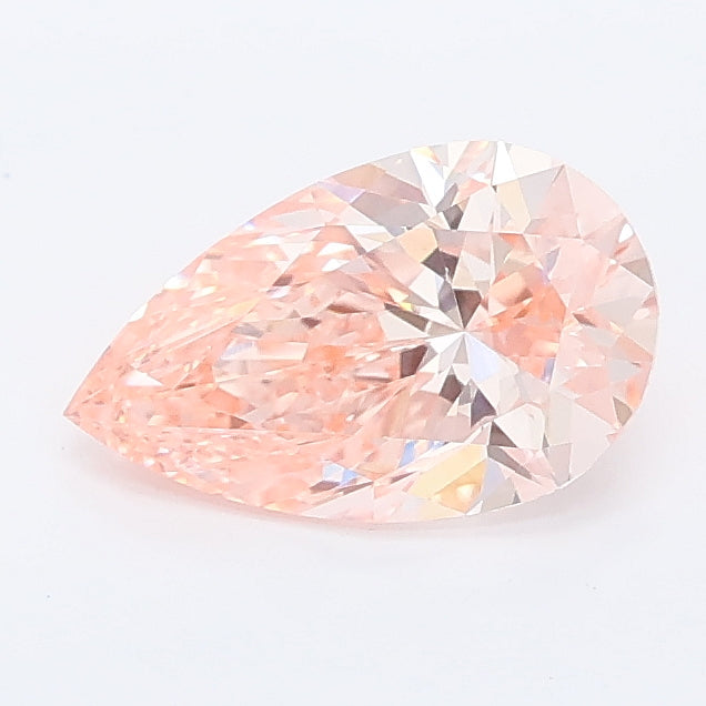1.01 carat fancy vivid pink pear lab grown diamond VS1 clarity