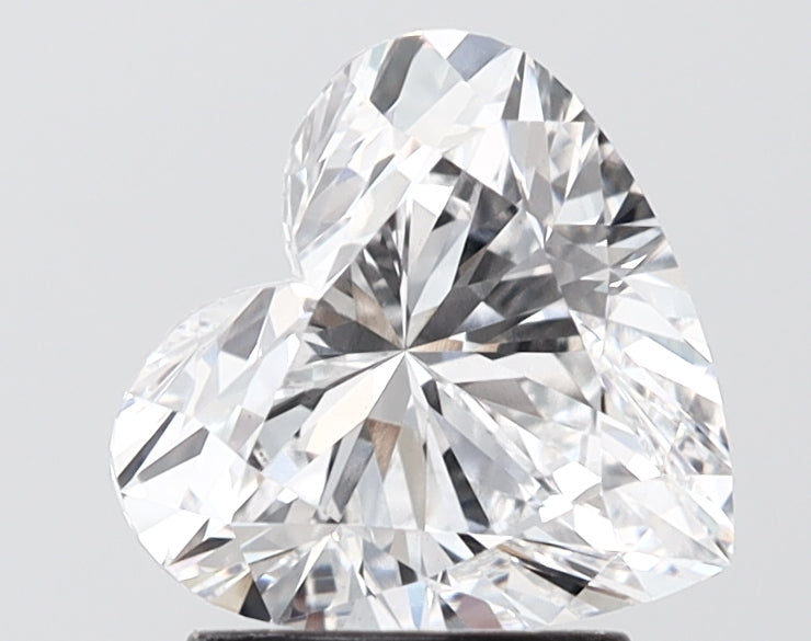 2.00 carat heart lab grown diamond E color VS1 clarity