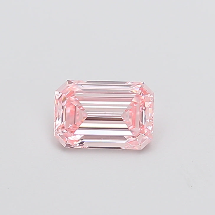 0.95 carat fancy intense pink emerald lab grown diamond VVS2 clarity