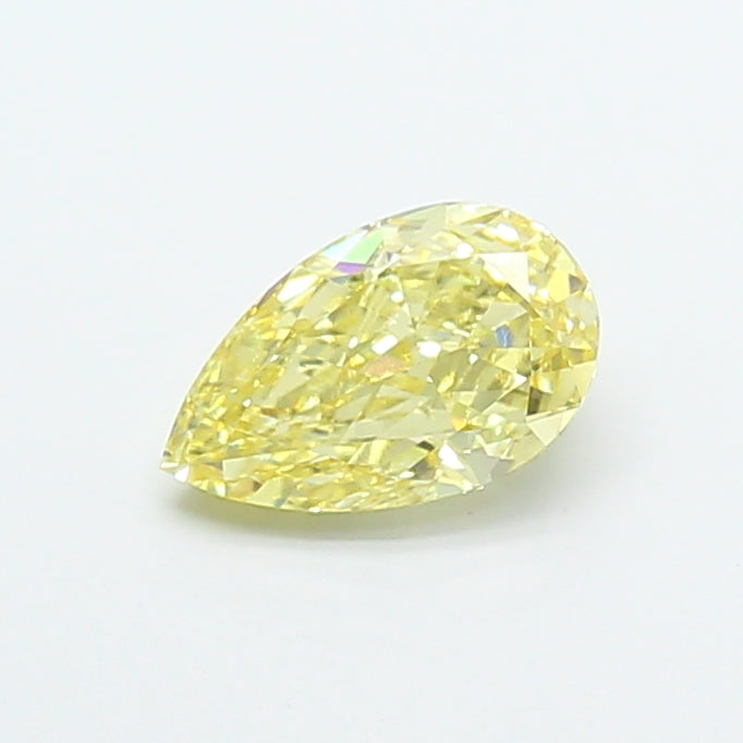 1.60 carat fancy intense yellow pear lab grown diamond VS1 clarity