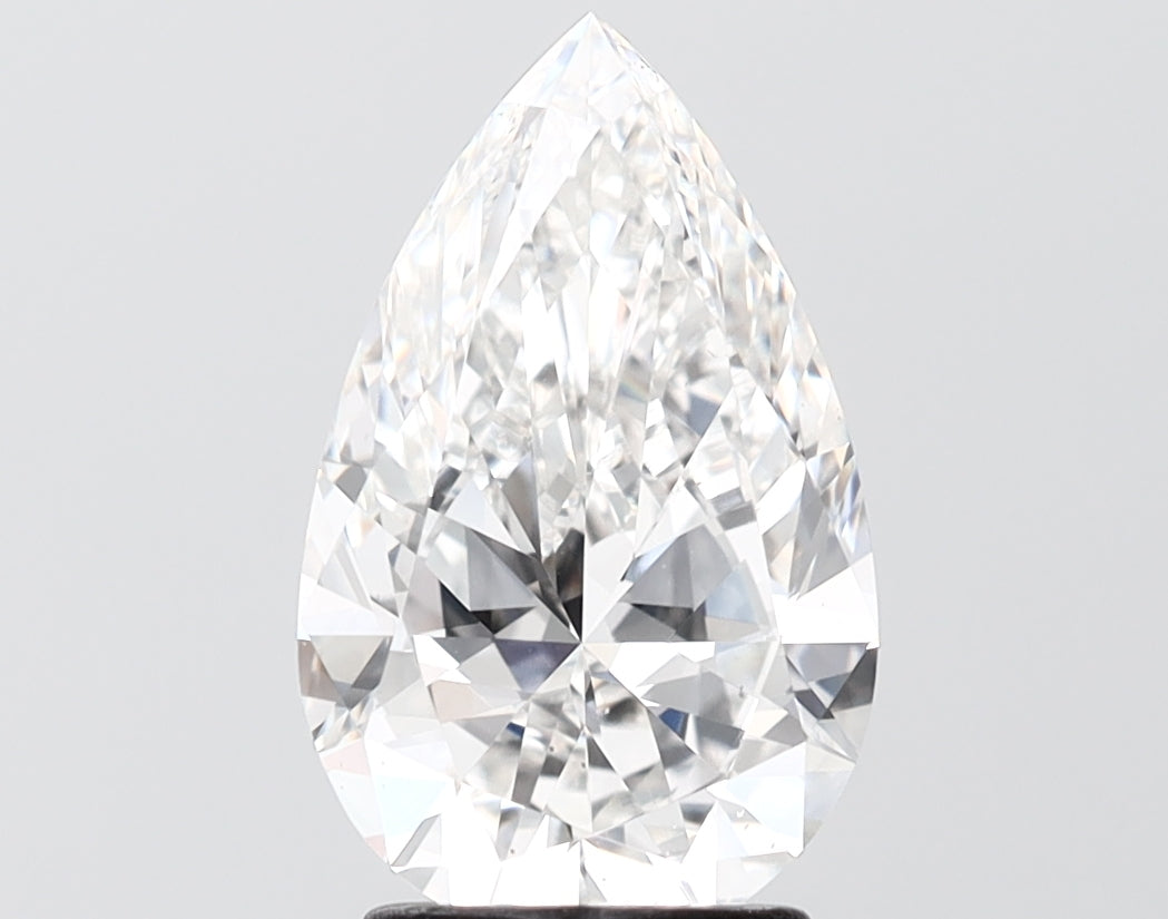 2.52 carat pear lab grown diamond F color VS1 clarity