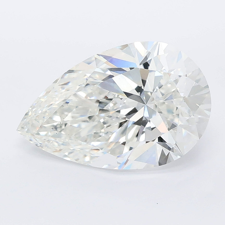 3.54 carat pear lab grown diamond F color VS1 clarity