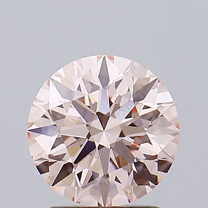1.85 carat fancy intense pink round lab grown diamond VS1 clarity