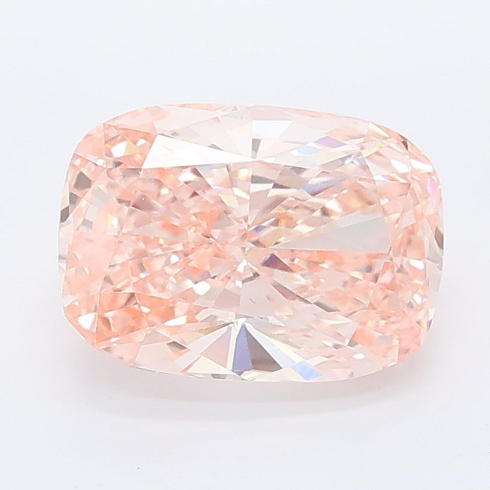 2.09 carat fancy vivid pink cushion lab grown diamond VVS2 clarity