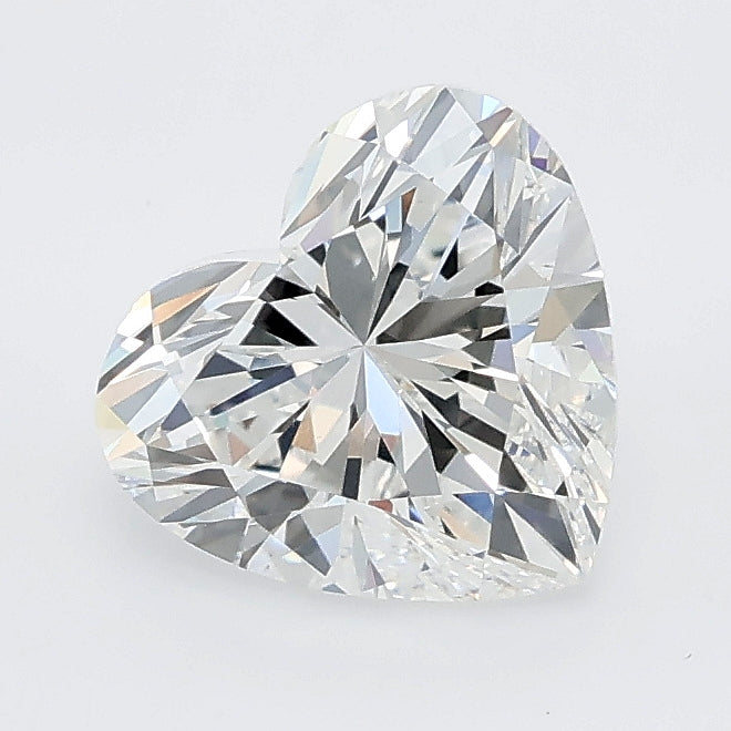1.70 carat heart lab grown diamond E color VVS2 clarity