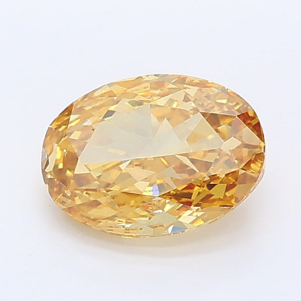 1.05 carat fancy yellow oval lab grown diamond VS2 clarity