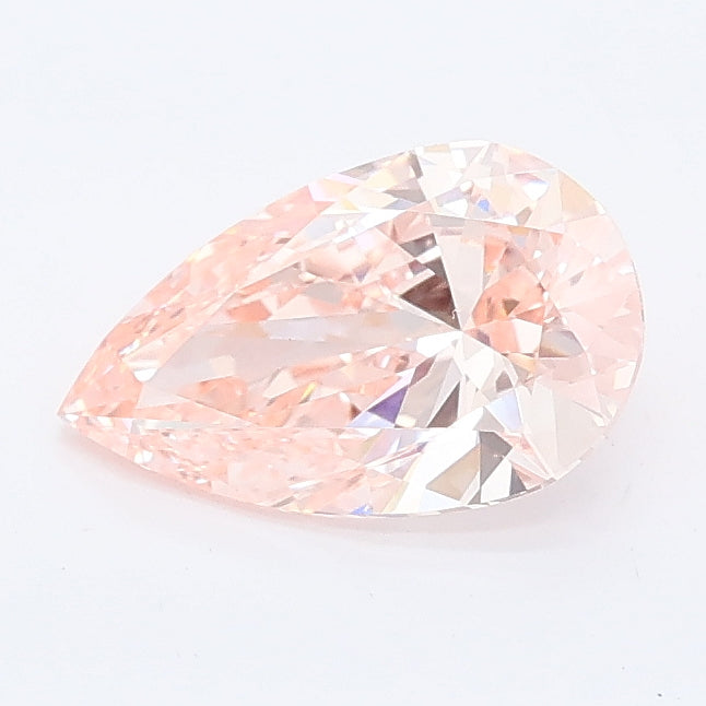 1.00 carat fancy vivid pink pear lab grown diamond VVS2 clarity