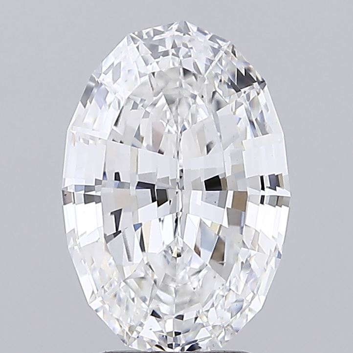 3.15 carat oval lab grown diamond E color VS1 clarity