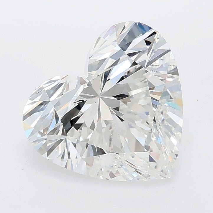 2.55 carat heart lab grown diamond E color VS1 clarity