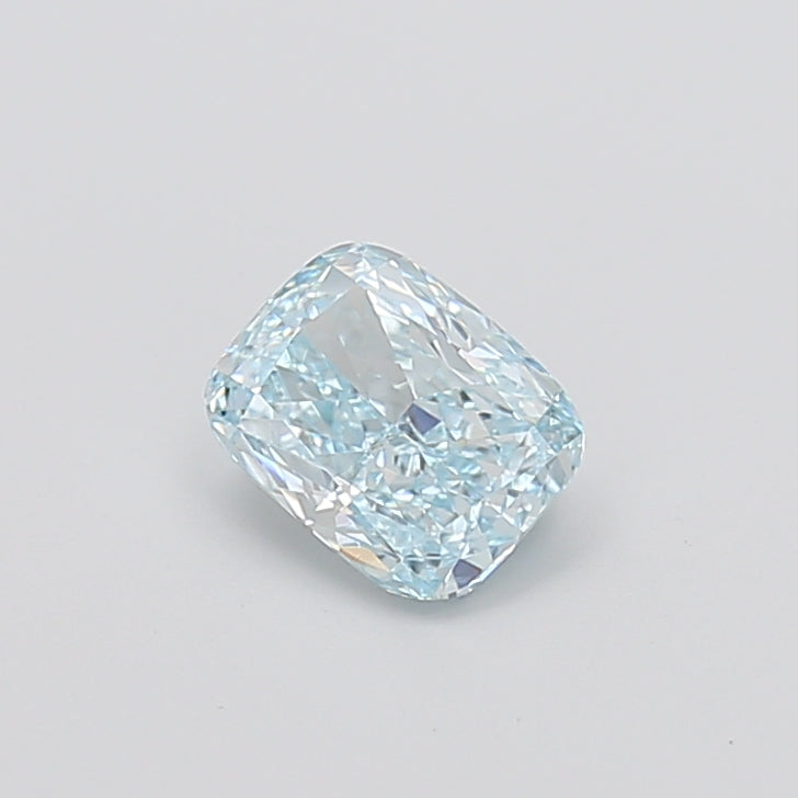 1.05 carat fancy vivid blue cushion lab grown diamond VS1 clarity
