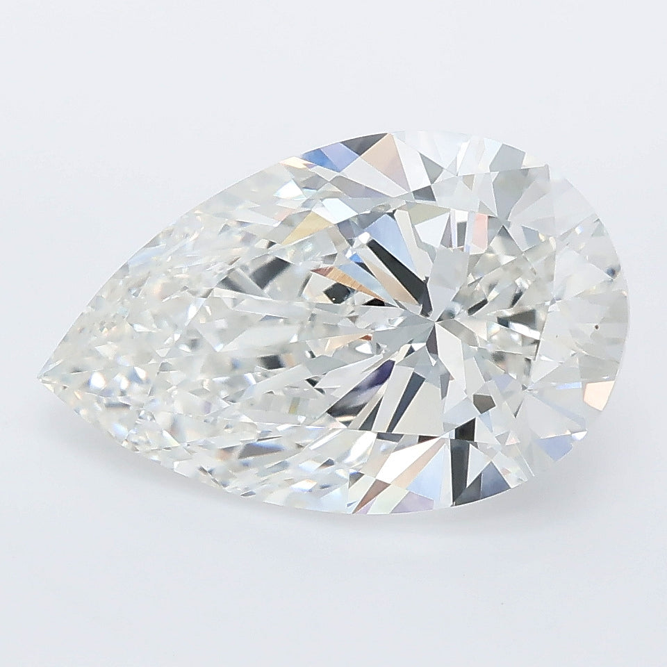 4.01 carat pear lab grown diamond F color VVS2 clarity