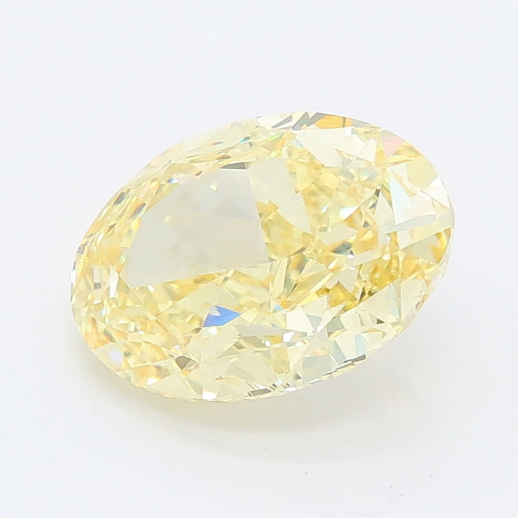 2.25 carat fancy intense yellow oval lab grown diamond VS1 clarity