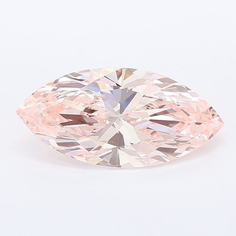 1.08 carat fancy intense pink marquise lab grown diamond VVS2 clarity