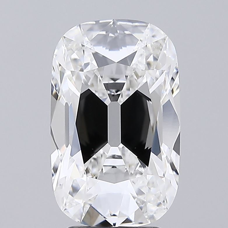 4.09 carat old mine cushion lab grown diamond D color VVS2 clarity