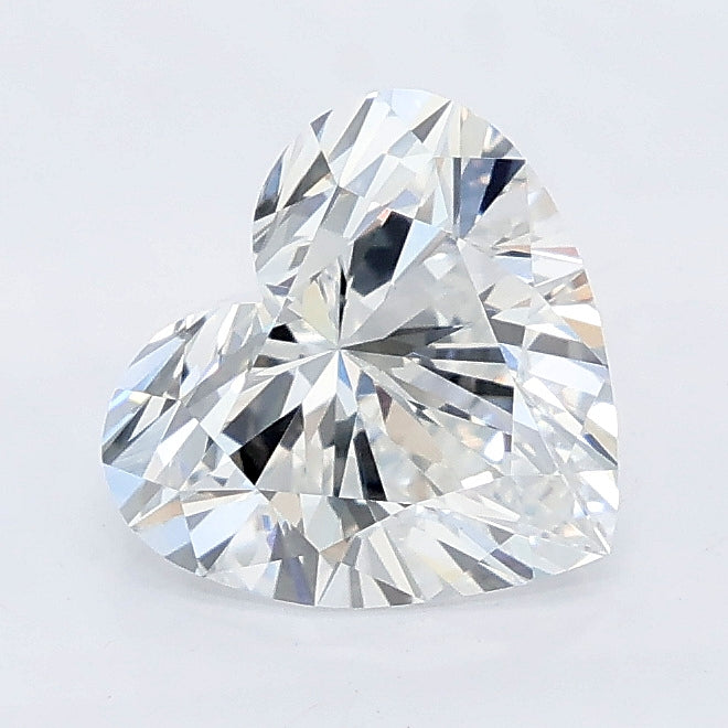 1.58 carat heart lab grown diamond D color VVS2 clarity