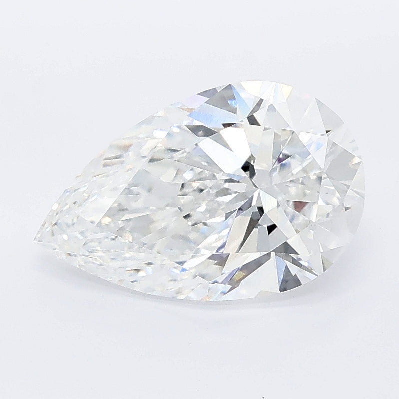 2.01 carat pear lab grown diamond D color VVS2 clarity