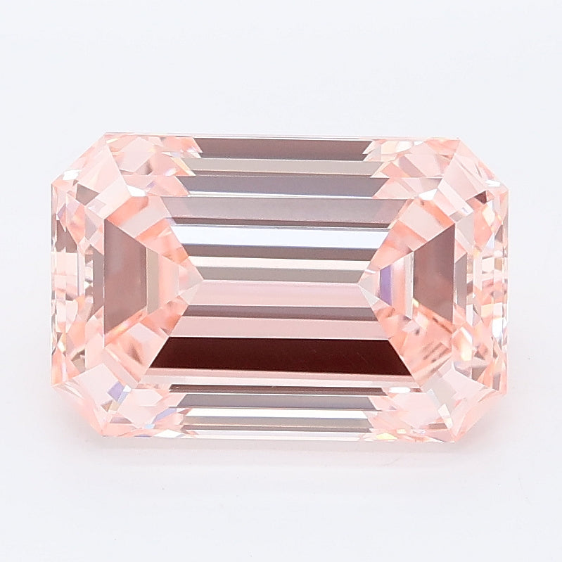 3.53 carat fancy intense pink emerald lab grown diamond VVS2 clarity