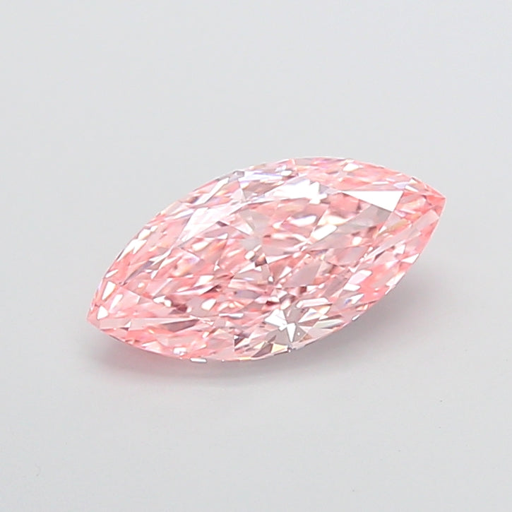3.01 carat fancy vivid pink marquise lab grown diamond VVS2 clarity