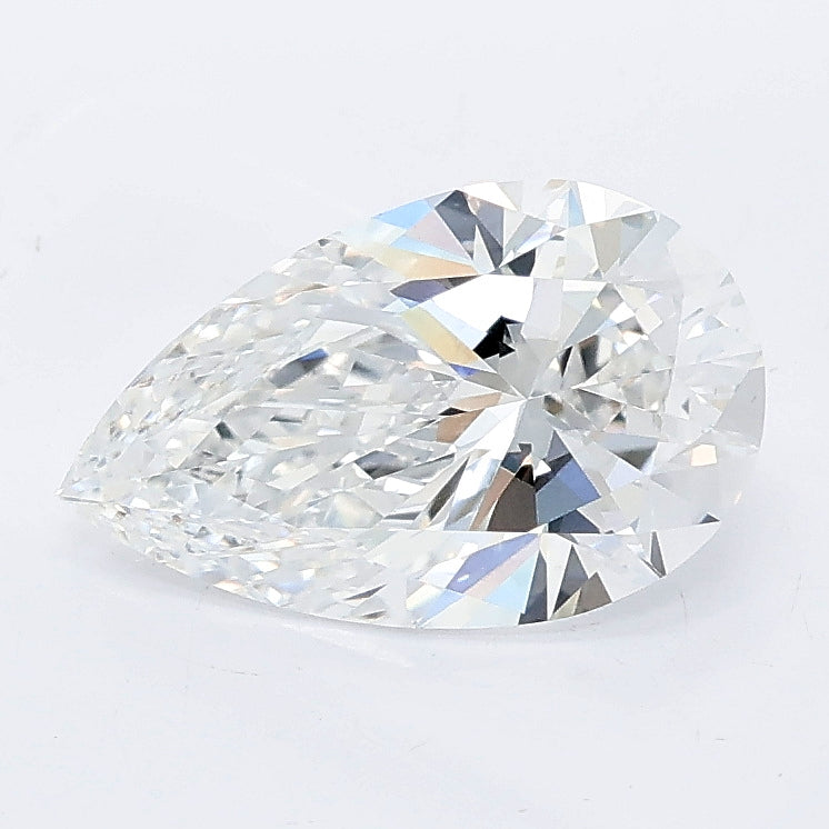 1.56 carat pear lab grown diamond D color VVS2 clarity