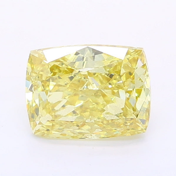 1.11 carat fancy intense yellow cushion lab grown diamond SI1 clarity