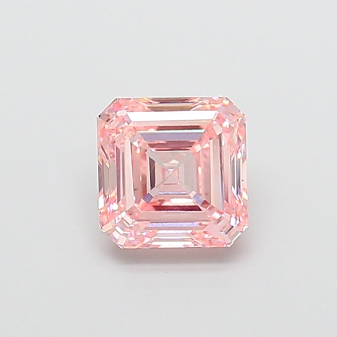 2.00 carat fancy intense pink asscher lab grown diamond VS1 clarity