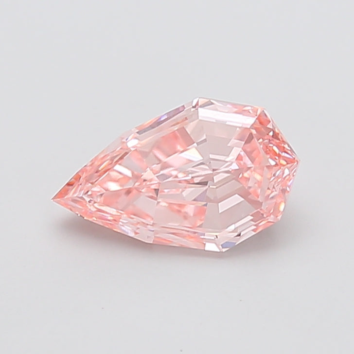 2.13 carat fancy intense pink pear lab grown diamond VVS2 clarity
