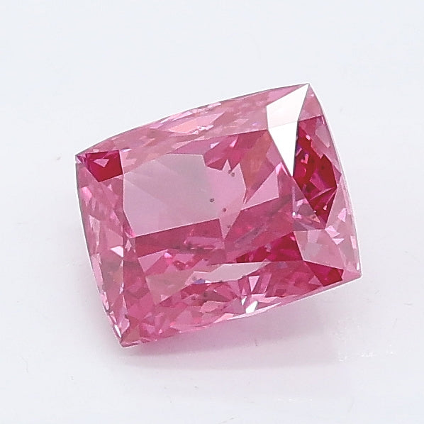 1.06 carat fancy vivid pink cushion lab grown diamond SI1 clarity
