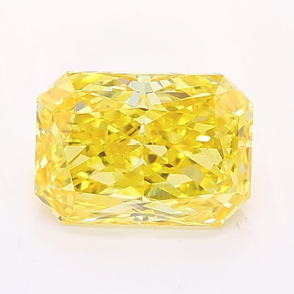 1.05 carat fancy vivid yellow radiant lab grown diamond VS1 clarity