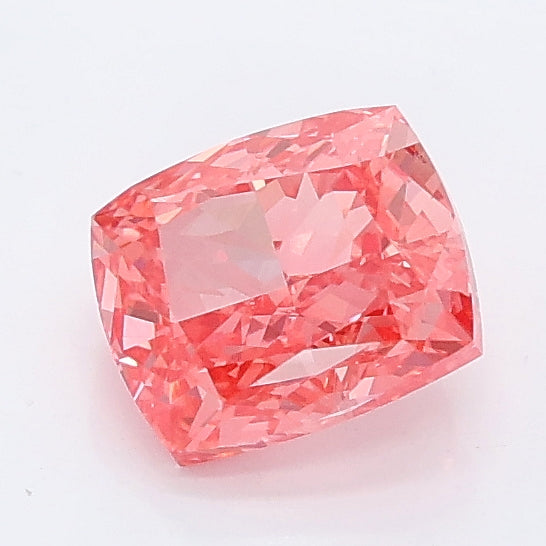 1.00 carat fancy vivid pink cushion lab grown diamond VVS2 clarity