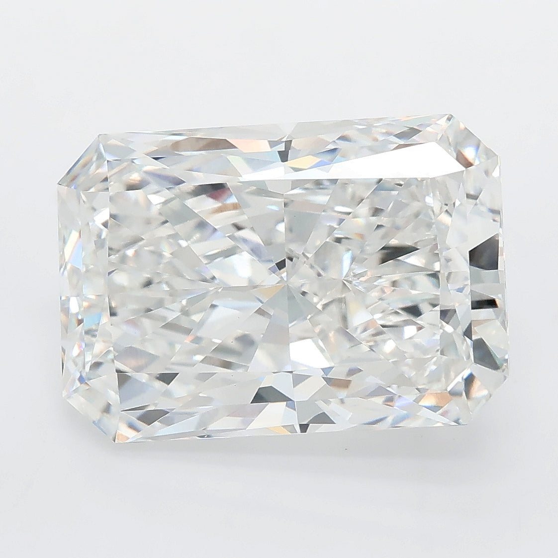 8.02 carat radiant lab grown diamond E color VVS2 clarity