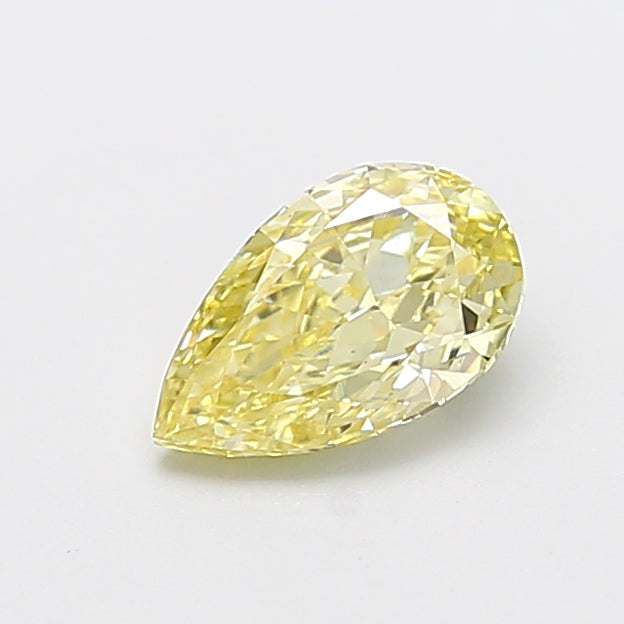 1.16 carat fancy yellow pear lab grown diamond VS1 clarity