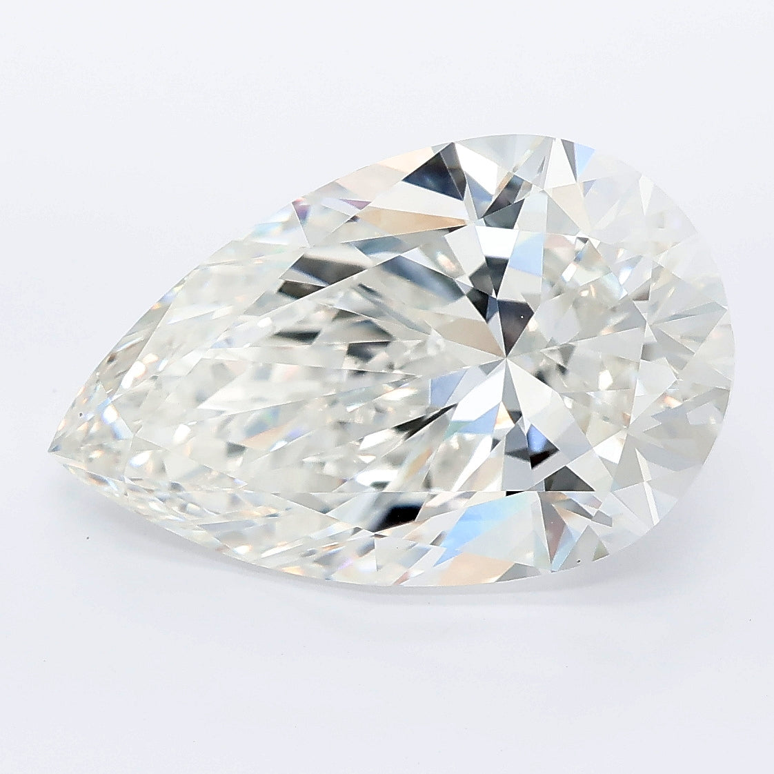 6.54 carat pear lab grown diamond F color VVS2 clarity