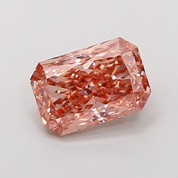 2.00 carat fancy intense brown pink radiant lab grown diamond VS1 clarity