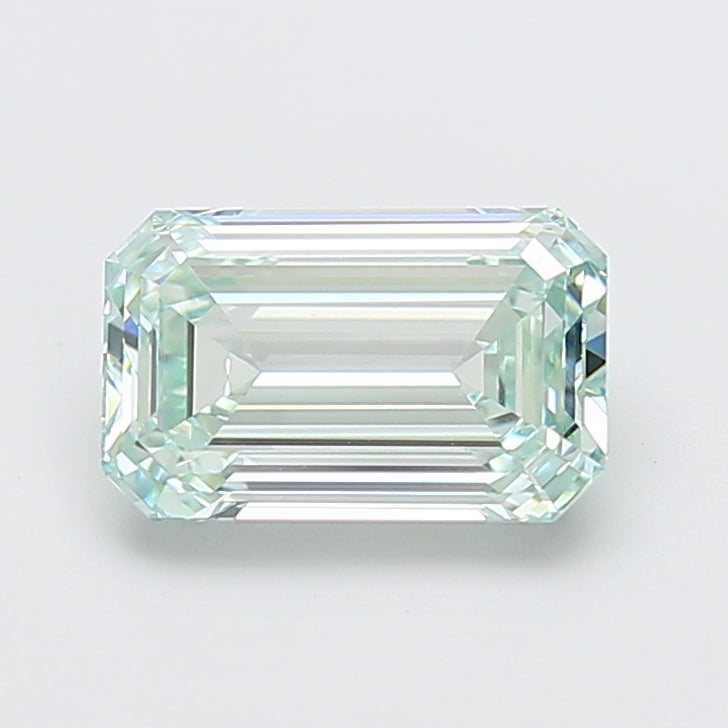 3.02 carat fancy intense green emerald lab grown diamond VVS2 clarity