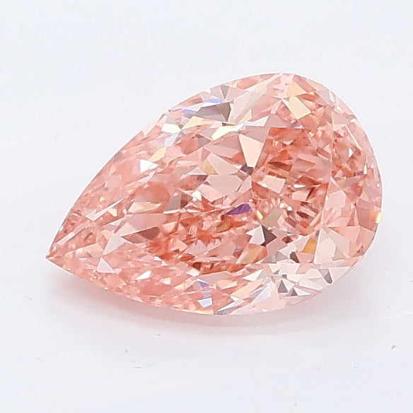 1.03 carat fancy vivid pink pear lab grown diamond VS1 clarity