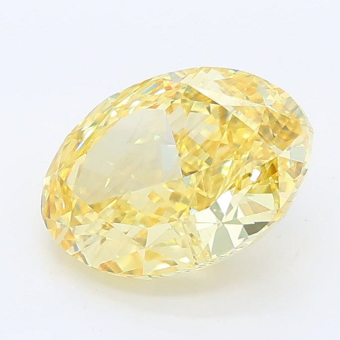 2.30 carat fancy vivid yellow oval lab grown diamond VS1 clarity