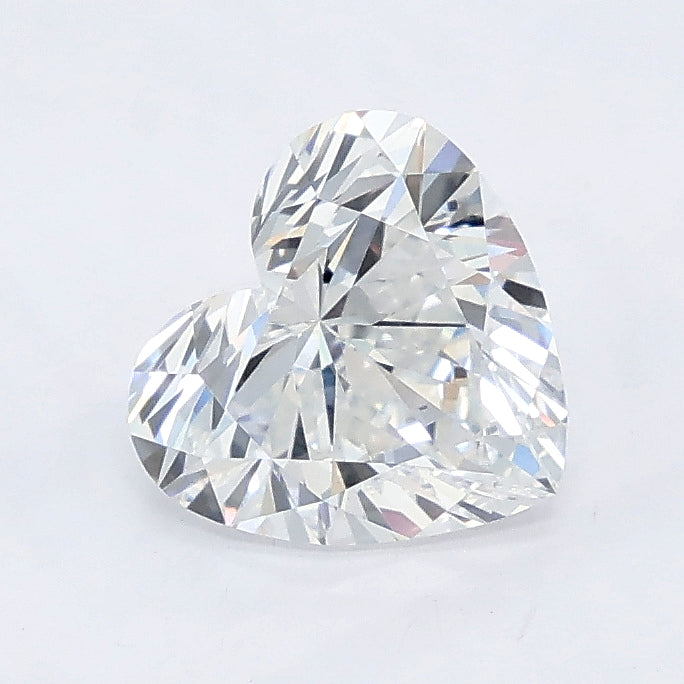 1.57 carat heart lab grown diamond D color VVS2 clarity