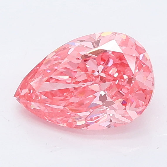 1.05 carat fancy vivid pink pear lab grown diamond VVS2 clarity