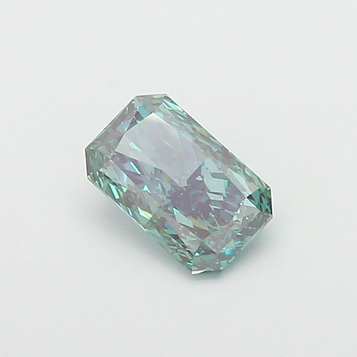 2.01 carat fancy intense green radiant lab grown diamond VS1 clarity