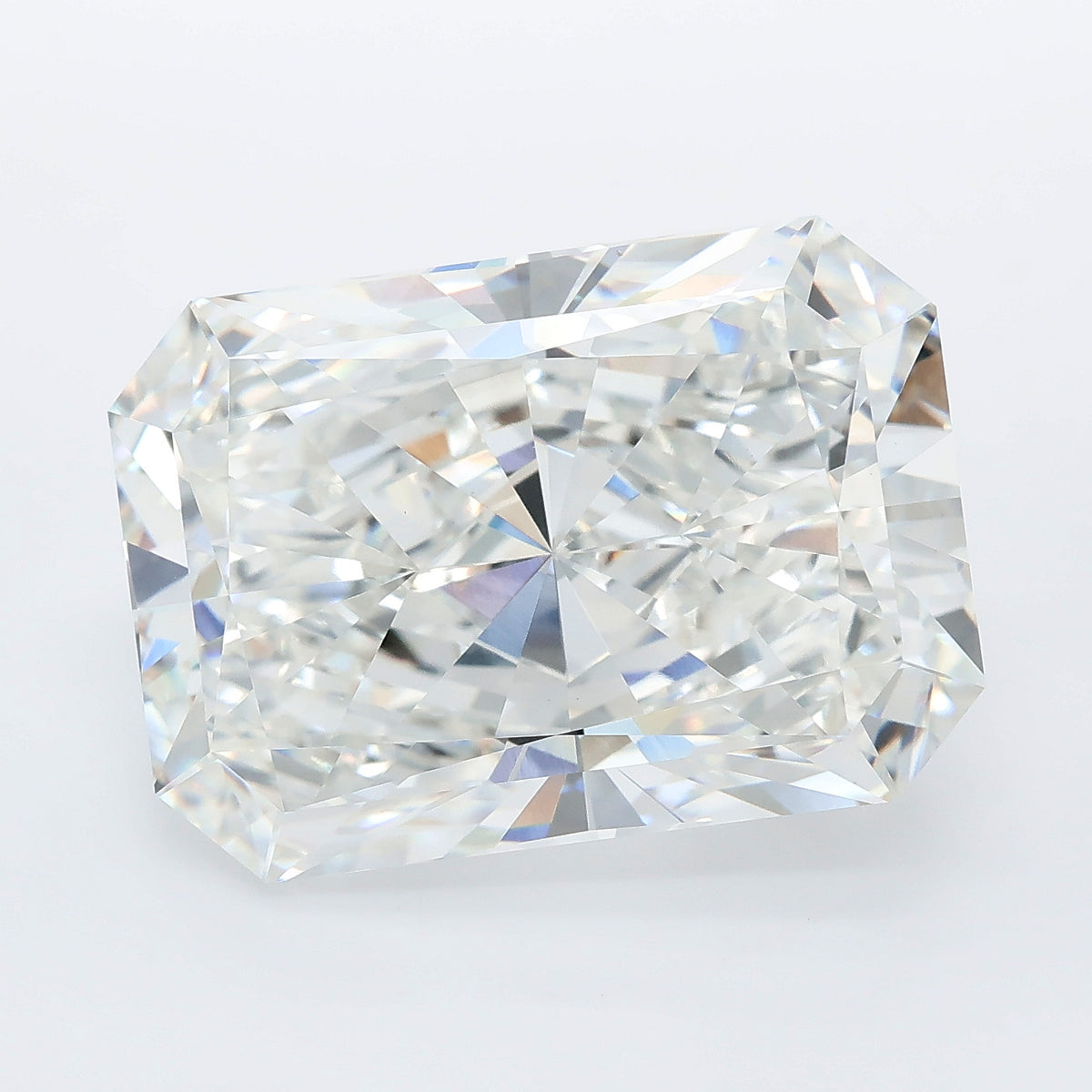 14.59 carat radiant lab grown diamond F color VVS2 clarity
