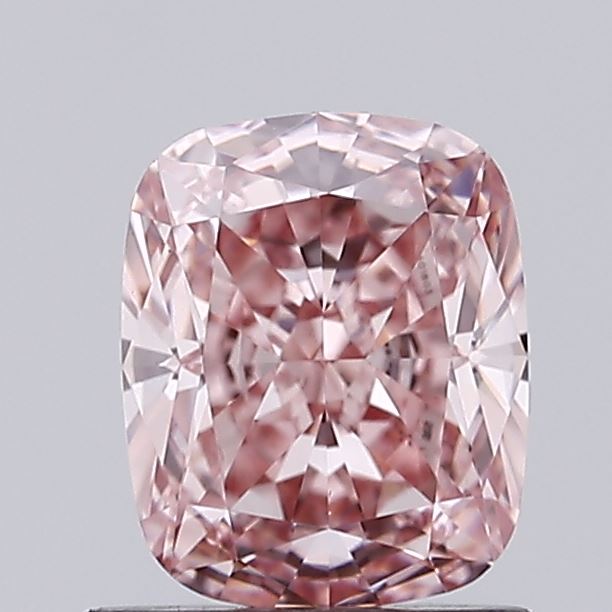 1.07 carat fancy vivid pink cushion lab grown diamond VS1 clarity