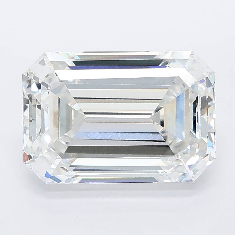 3.59 carat emerald lab grown diamond D color VVS2 clarity