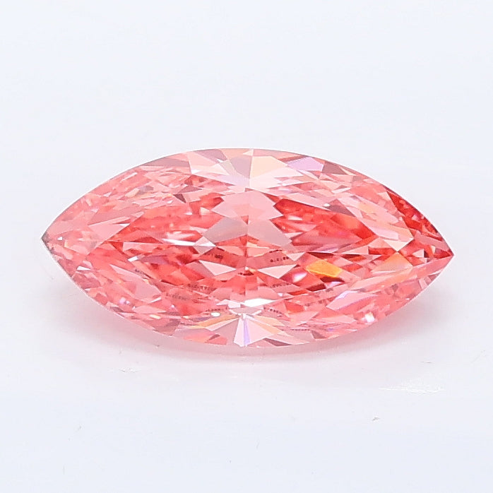 0.95 carat fancy vivid pink marquise lab grown diamond VS1 clarity