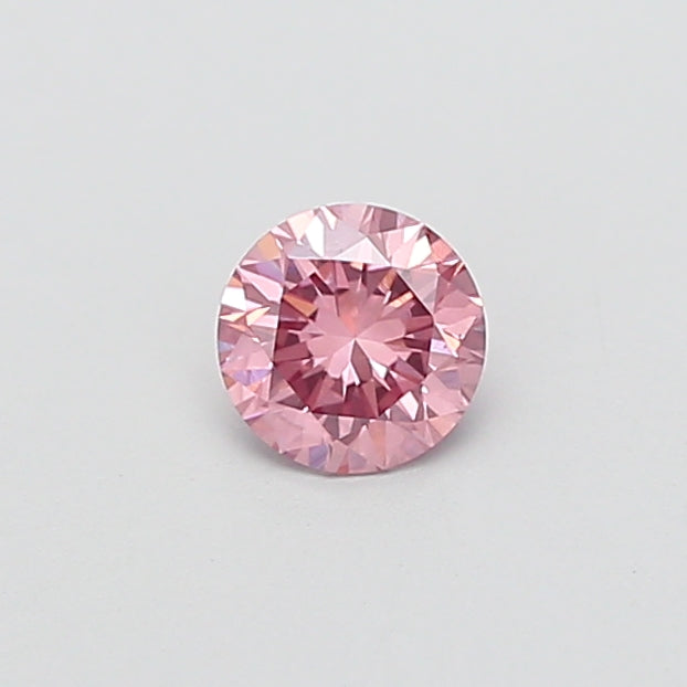 0.45 carat fancy vivid pink round lab grown diamond VS2 clarity