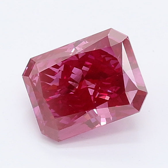 1.07 carat fancy pink radiant lab grown diamond VS1 clarity
