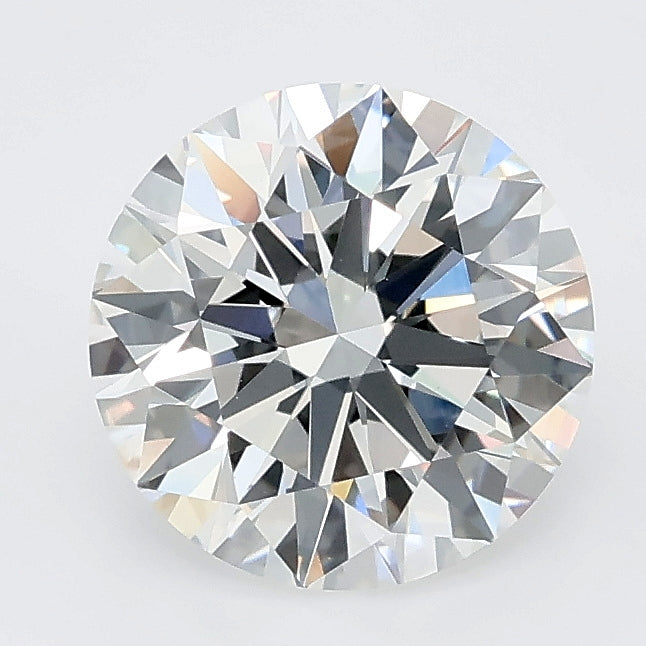 2.05 carat round lab grown diamond E color VVS2 clarity