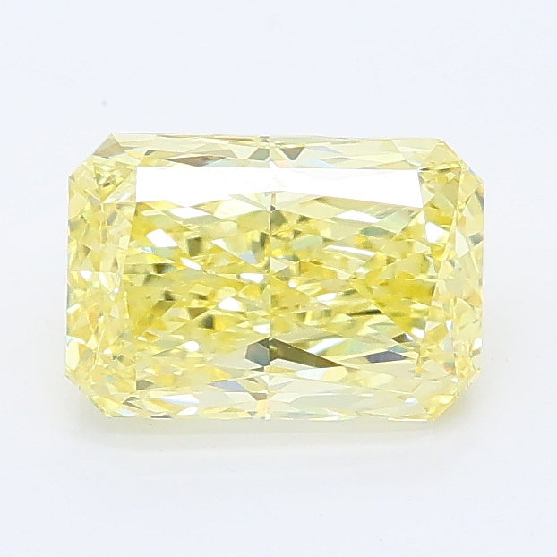 1.32 carat fancy intense yellow radiant lab grown diamond VVS2 clarity