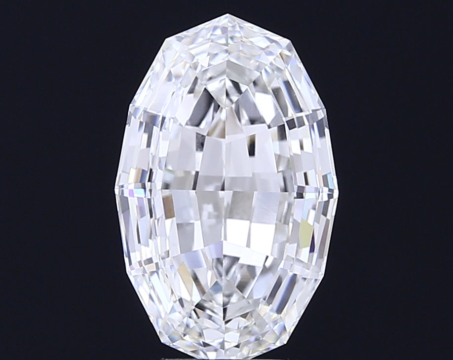 4.21 carat oval lab grown diamond G color VVS2 clarity